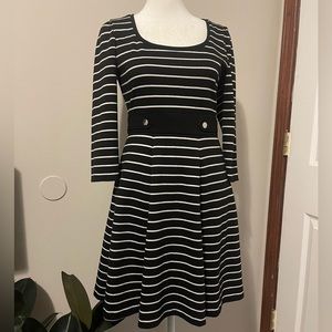 Black striped White House Black Market dress